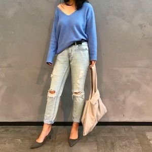 Club Monaco blue sweater in fair condition Size M